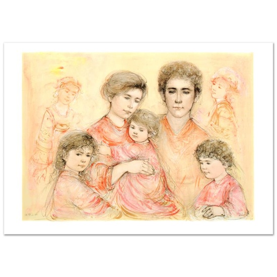 "Michael's Family" Limited Edition Lithograph (36" x 26") by Edna Hibel (1917-20