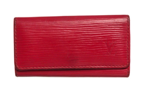 Louis Vuitton Red Epi Leather 4 Key Holder