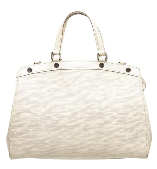 Louis Vuitton White Epi Leather Brea MM Satchel Shoulder Bag