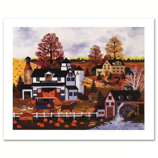 Jane Wooster Scott, "Textures of Autumn" Hand Signed Limited Edition Lithograph