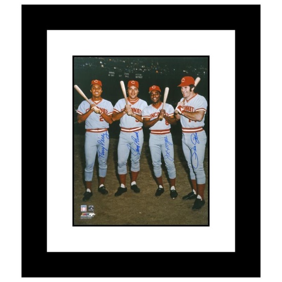 "The Big Four" Framed Photograph Autographed by the Big Red Machine's Johnny Ben