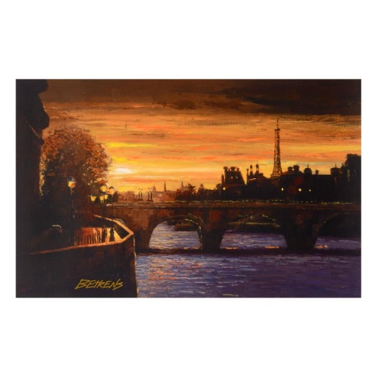 Howard Behrens (1933-2014), "Twilight on the Seine II" Limited Edition Hand Embe