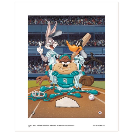 "At the Plate (Marlins)" Numbered Limited Edition Giclee from Warner Bros. with