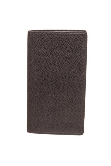 Louis Vuitton Black Taiga Leather Long Wallet