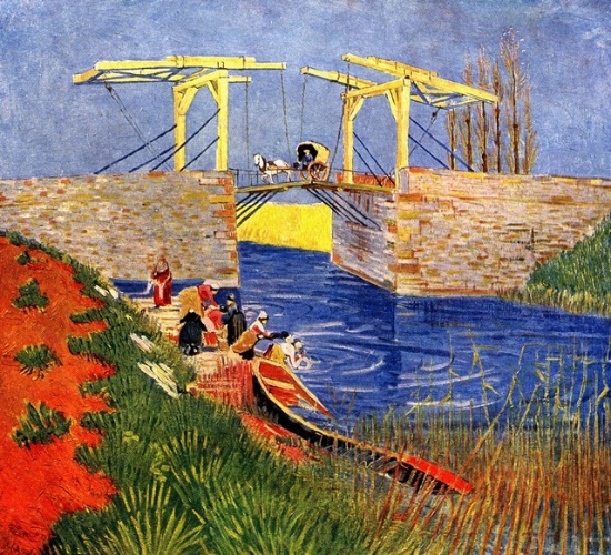 Van Gogh - The Langlois Bridge At Arles With Women Washing