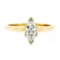 New 14kt Yellow and White Gold 0.41 ctw Marquise Diamond Solitaire Ring