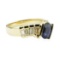 2.05 ctw Round Brilliant Blue Sapphire And Diamond Ring - 14KT Yellow Gold