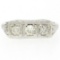 Antique Art Deco 18kt White Gold 0.55 ctw European Cut Diamond Filigree Ring
