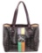 MCM Black Coated Canvas & Leather Lion Shopper Shoulder Bag