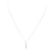 0.60 ctw Diamond Straight Line Pendant with Chain - 14KT White Gold