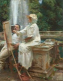 Sargent - The Fountain in Villa Torlonia Italy