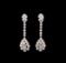 14KT White Gold 2.61 ctw Diamond Earrings