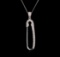 0.30 ctw Diamond Pendant With Chain - 14KT White Gold