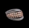 2.21 ctw Diamond Ring - 14KT Rose and White Gold
