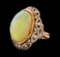 22.36 ctw Opal and Diamond Ring - 14KT Rose Gold