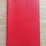 Hermes Red Leather Agenda Cover Wallet