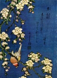 Hokusai - Bullfinch and Drooping Cherry