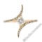 18kt Rose Gold 0.60 ctw Princess and Round Diamond Bypass Ring