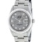 Rolex Mens Stainless Meteorite Diamond 36MM Oyster Perpetual Datejust Wristwatch