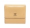 Chanel Beige Compact Trifold Wallet
