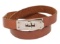 Hermes Brown Leather Palladium Plated Kelly Choker Necklace