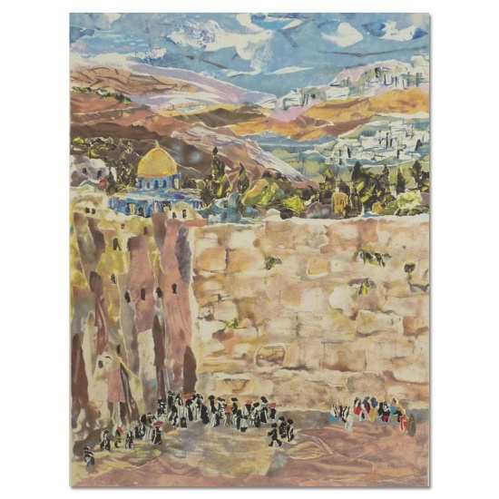 Judith Yellin, "Kotel" Hand Signed Limited Edition Serigraph with Letter of Auth