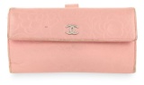 Chanel Pink Camellia Leather Wallet