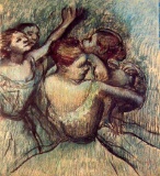 Edgar Degas - Four Dancers In Half Figure