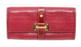 Louis Vuitton Red Suhali Leather Le Favori Wallet