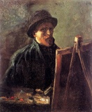 Van Gogh - Self-Portrait With Dark Felt Hat At The Easel