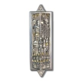 Raphael Abecassis Sterling Silver Electroform Mezuzah with Letter of Authenticit