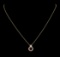14KT Yellow Gold 2.12 ctw Rubellite and Diamond Pendant With Chain