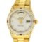 Rolex Mens 18K Yellow Silver Diamond Lugs President Wristwatch With Rolex Box &