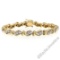 14kt Yellow and White Gold 1.80 ctw Diamond Wavy Link Tennis Bracelet