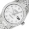 Rolex Mens Datejust 36 Stainless Steel Silver Diamond Oyster Datejust Wristwatch