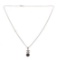 Chanel Silvertone CC Black Dangle Necklace
