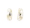 Kabana 0.25 ctw Diamond and Inlaid Mother of Pearl Earrings - 14KT Yellow Gold