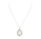 16.34 ctw Opal And Diamond Pendant & Chain - 14KT White Gold