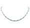 8.75 ctw Emeral and Diamond Necklace - 14KT White Gold