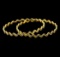 22KT Two-Tone Gold Fancy Bangle Bracelets