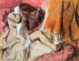 Edgar Degas - Seated Female Nude On A Chaise Lounge