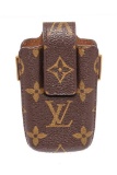 Louis Vuitton Monogram Canvas Leather Flip Phone Case Holder