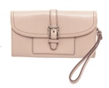 Coach Beige Leather Hybrid Wristlet Wallet