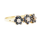 1.05 ctw Sapphire and Diamond Ring - 14KT Yellow Gold