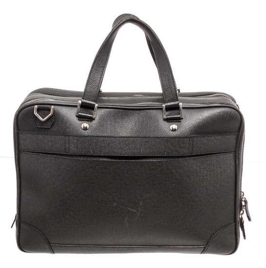 Louis Vuitton Gray Taiga Leather Briefcase