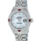 Rolex Ladies Stainless Steel MOP Diamond & Ruby 26MM Oyster Perpetual Datejust W
