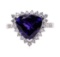 5.16 ctw Tanzanite and Diamond Ring - Platinum