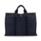 Hermes Navy Canvas Fourre MM Tout Bag