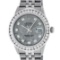 Rolex Mens Stainless Steel Meteorite 3 ctw Diamond Datejust 36MM Wristwatch