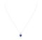 1.48 ctw Tanzanite and Diamond Pendant With Chain - 14KT White Gold